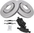 Front Brake Pad & Rotor Kit Compatible with 2001-2007 Town & Country