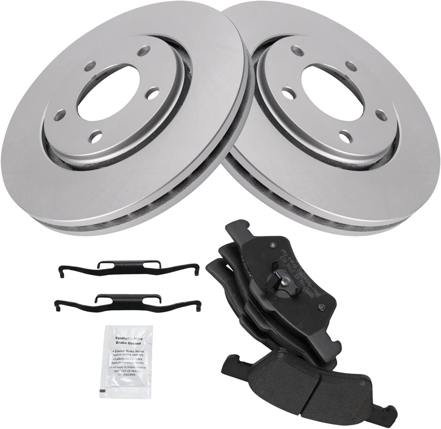 TRQ Front Brake Pad & Rotor Kit for Chrysler & Dodge Vehicles