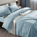 King Size Spa Blue Microfiber Sheet Set - 6pc Deep Pocket