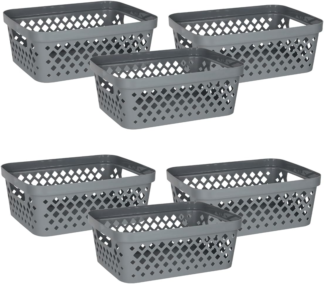 Glad Plastic Storage Basket Set of 6 for Organizing Any Space