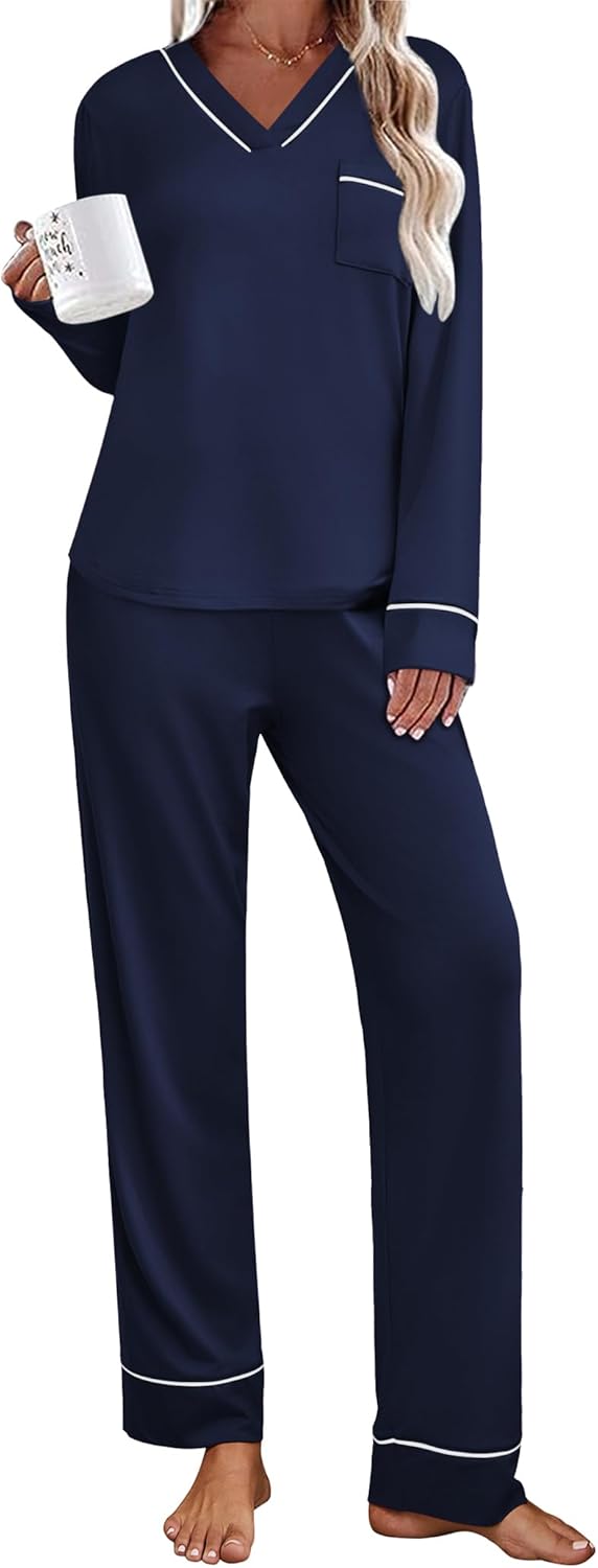 Ekouaer Women's Pajamas Sets for Comfy Sleepwear and Loungewear