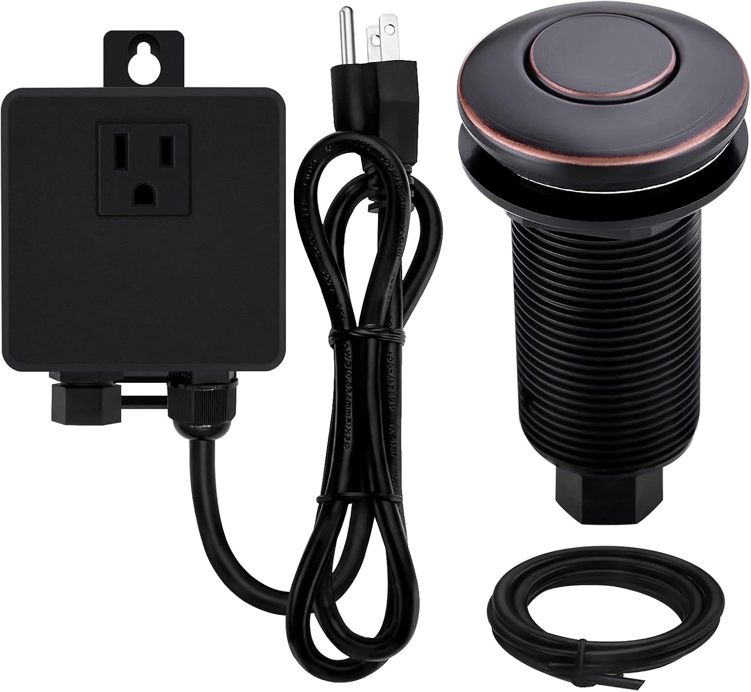 Garbage Disposal SinkTop Air Switch Kit with Long Button and Cover