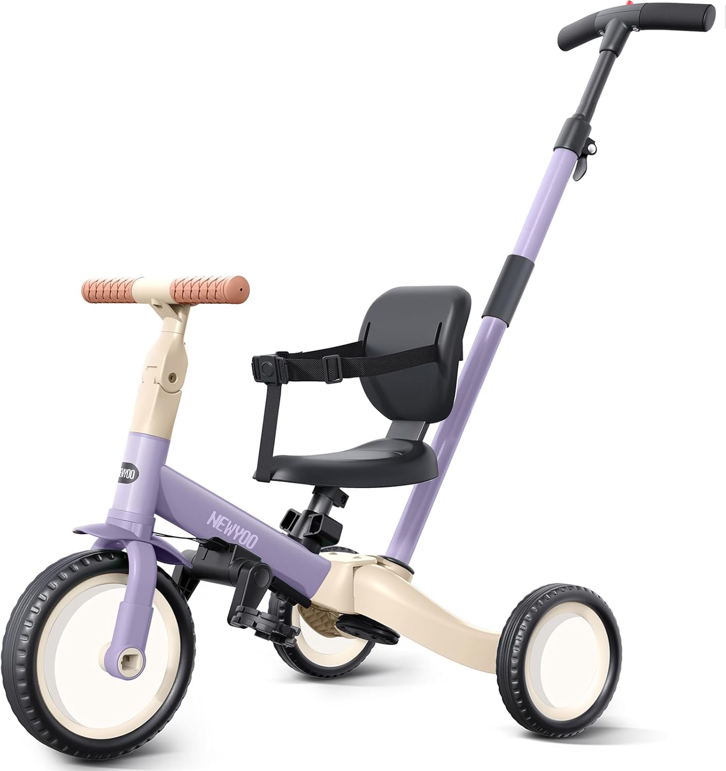 newyoo Toddler Tricycle with Push Handle for 1-3 Year Olds