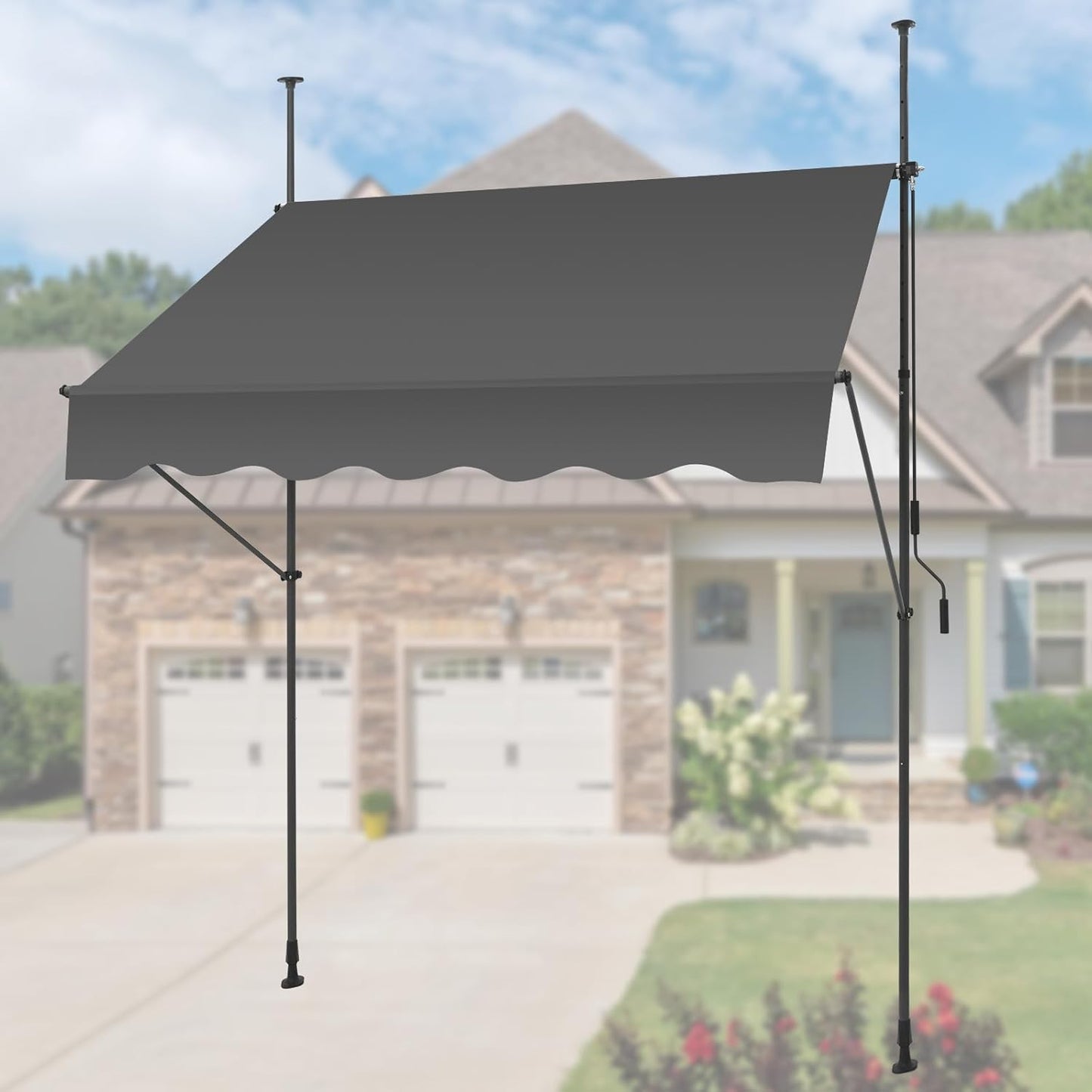 KELIXU Manual Retractable Awning for Patio Door Sunshade Shelter