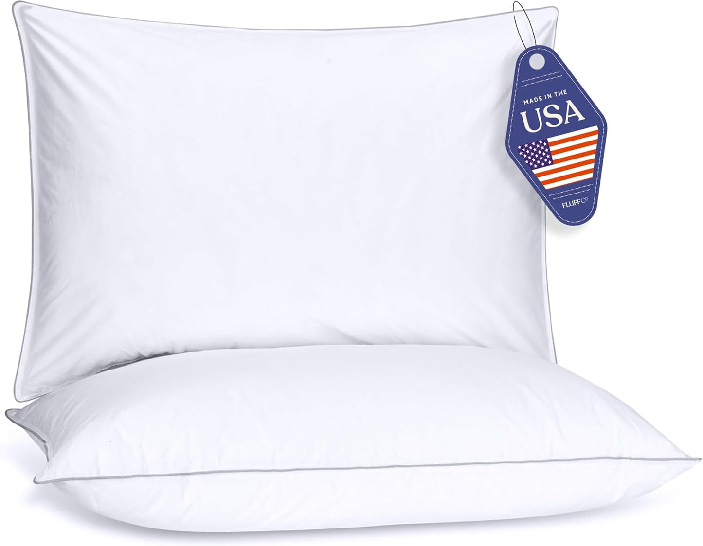 FluffCo Down Alternative King Size Pillows for Ultimate Comfort