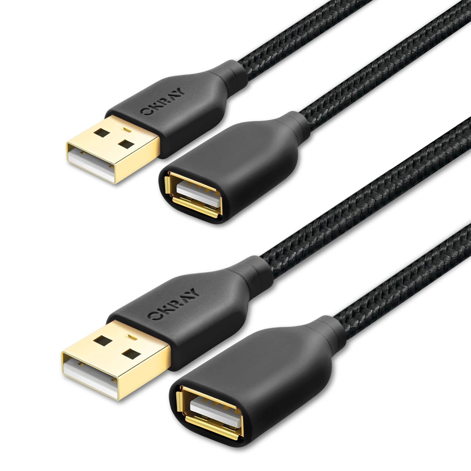 OKRAY 6FT USB Extension Cable 2-Pack - Extend Your Reach Seamlessly