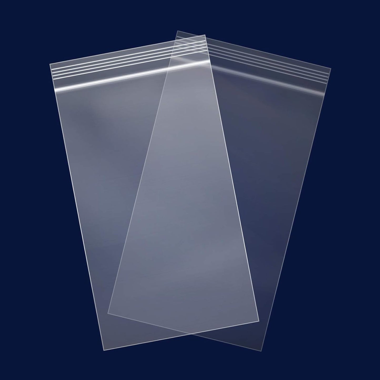 6in x 9in Clear Reclosable Zip Plastic Poly Bags - 1000 Count
