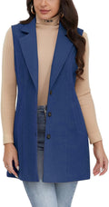 Plaid Vest for Women Sleeveless Blazer Jacket - Classic Layering slim