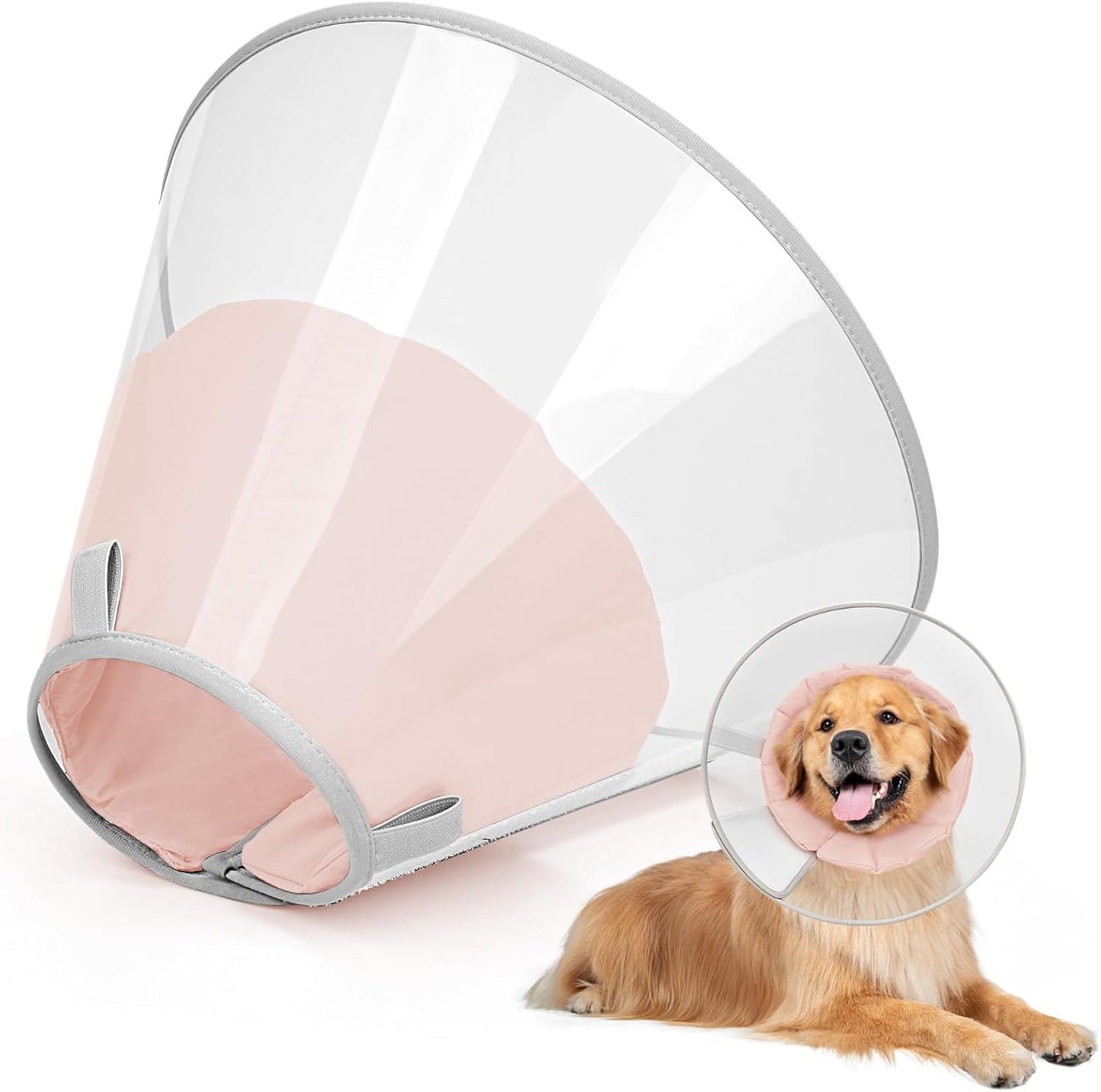 Dog Cone Collar to Stop Licking, Clear Recovery Collar XL