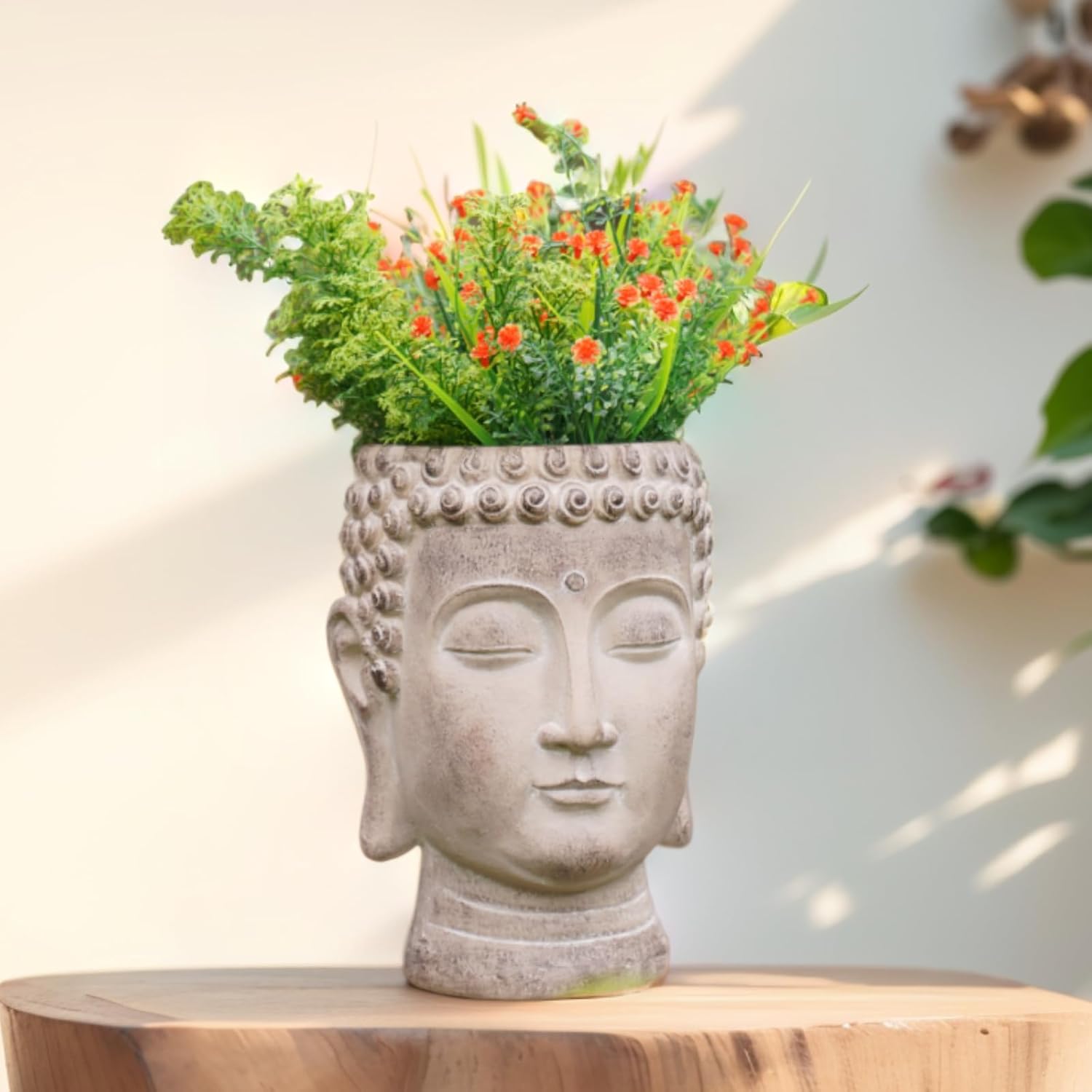 Buddha Face Flower Pot - Unique Garden Decor for Indoor Outdoor