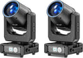 Mini 350W LED Moving Head RGBW Stage Lights with Gobos - Compact 2Pack