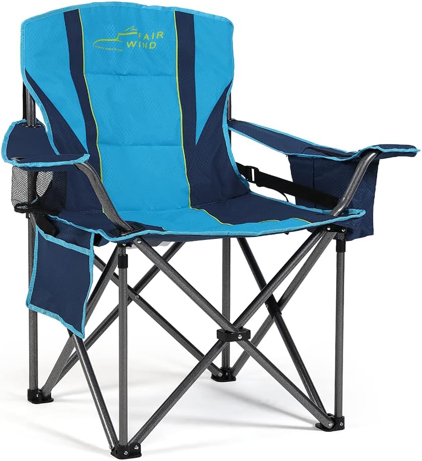 Oversized Fully Padded Camping Chair with Lumbar Support