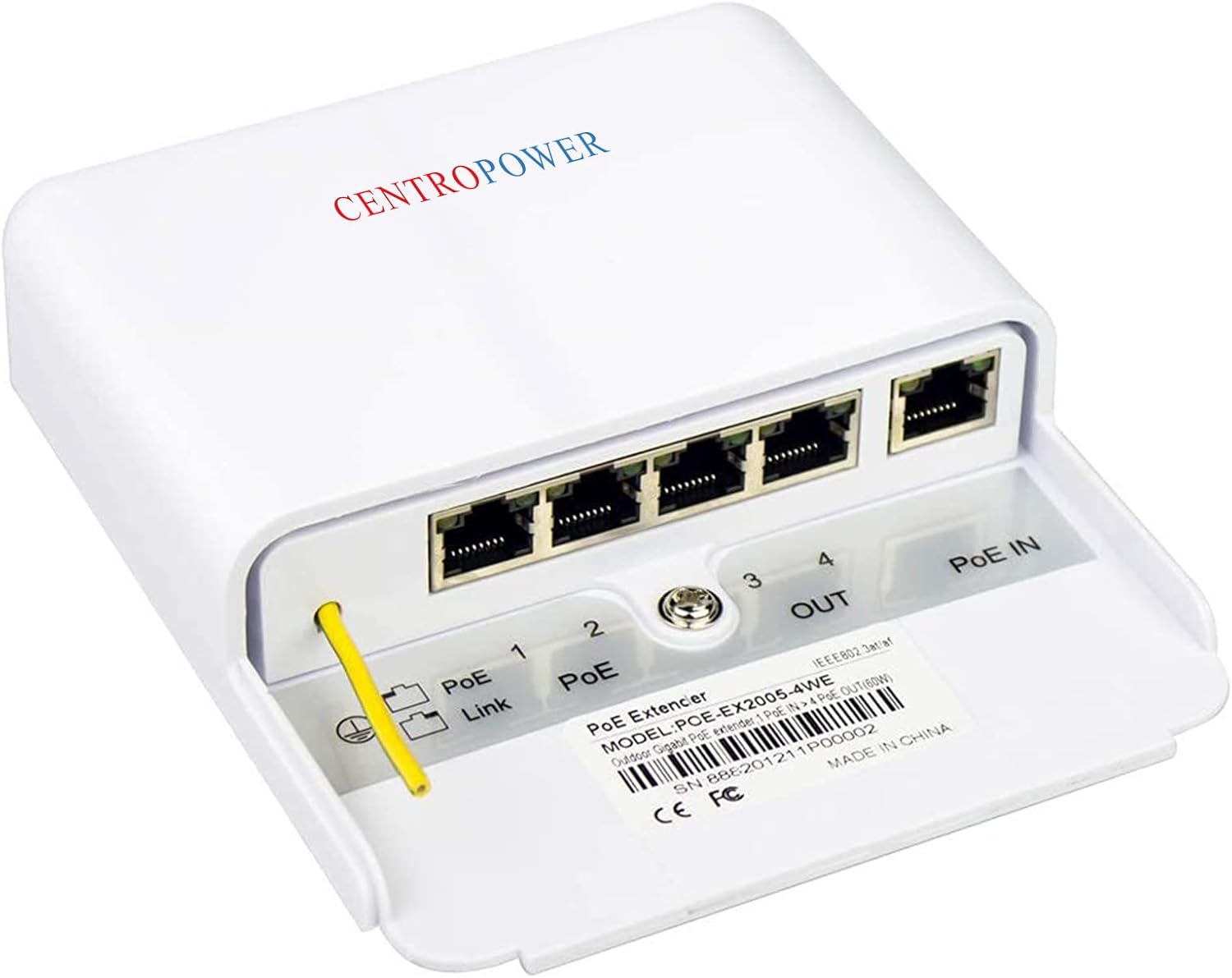 Outdoor 5 Port PoE Switch with 60W Power and Lightning Protection