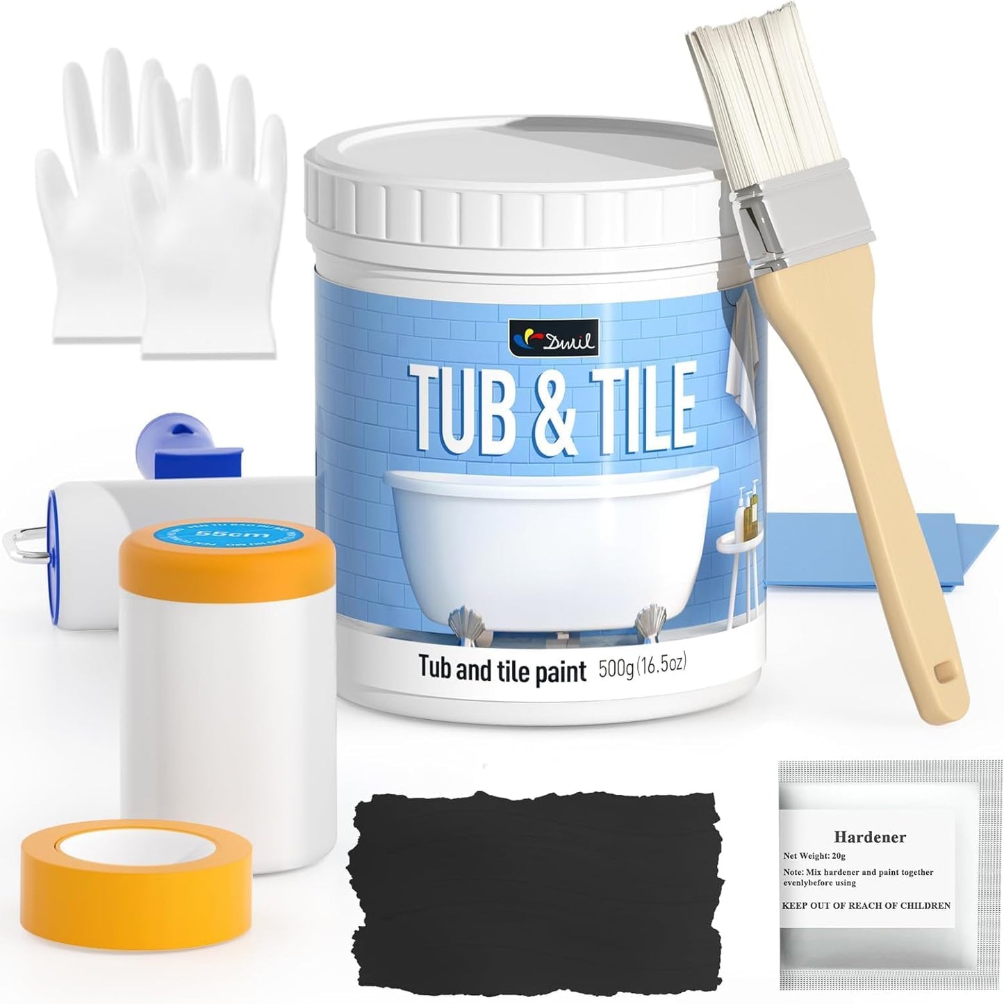 DWIL Tile Paint Kit for Easy Bathroom and Kitchen Refinishing