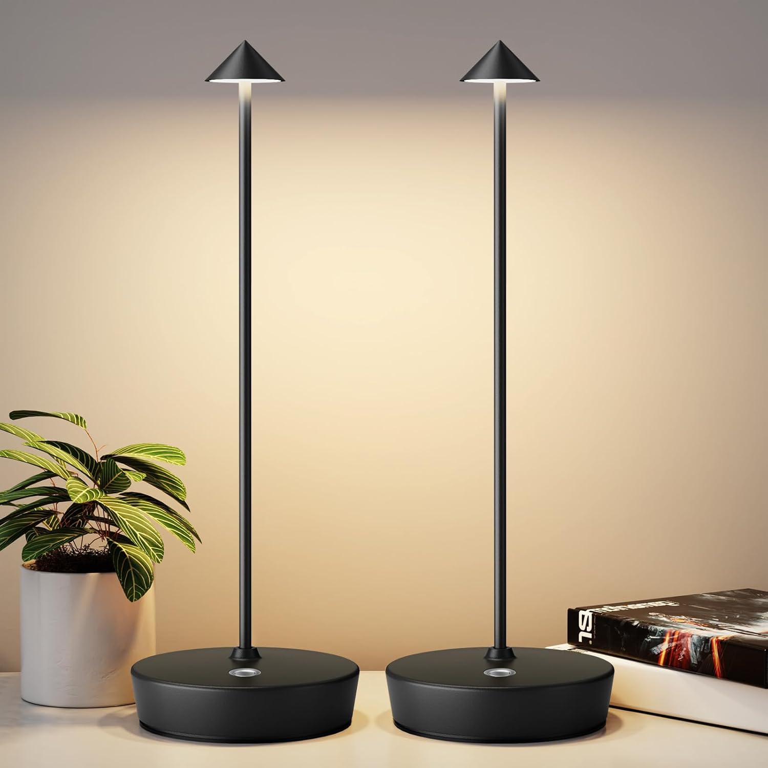 Rechargeable Cordless Table Lamp for Elegant Indoor and Outdoor Use