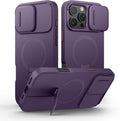 iPhone 16 Pro Max Case with Magnetic Camera Slide and Kickstand - Slim