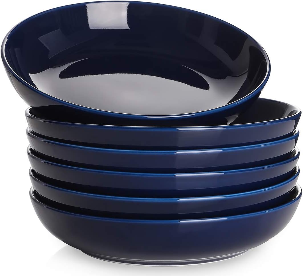 Y YHY Pasta Bowls Set of 6, Large 30oz Porcelain Serving Bowls