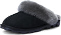 Women's Sheepskin Slippers with Hard Bottom - 100% Shearling Comfort