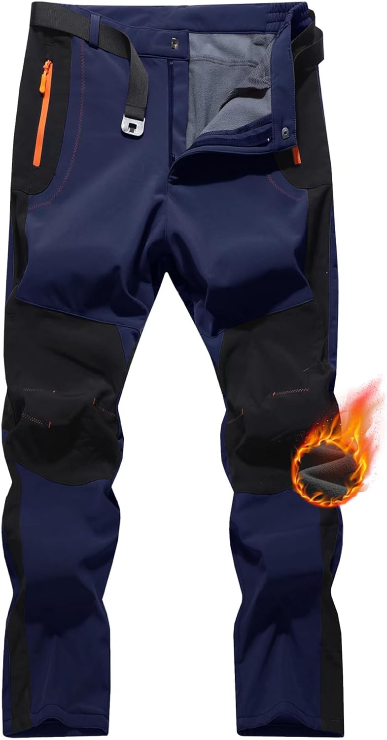 Ultimate Winter Men's Outdoor Pants - Water Repellent & Fleece Lined