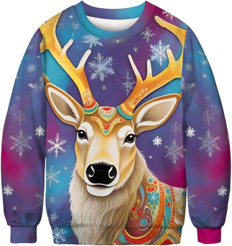 Ainuno Funny Christmas Sweater: Festive Long Sleeve Top