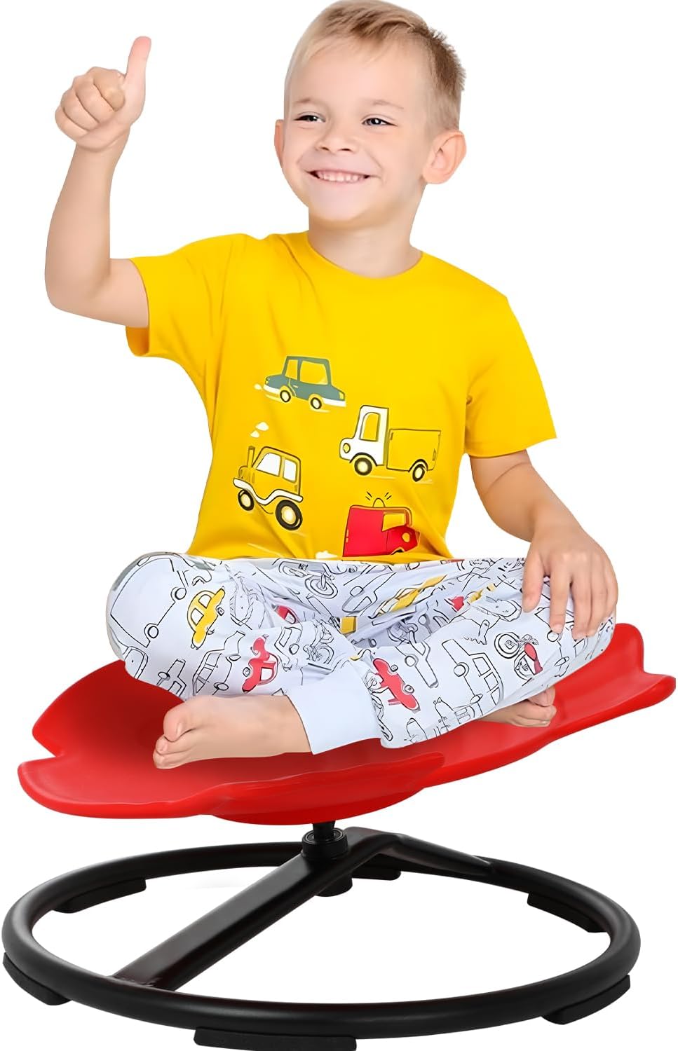 Red Spinning Chair Boosts Child's Development