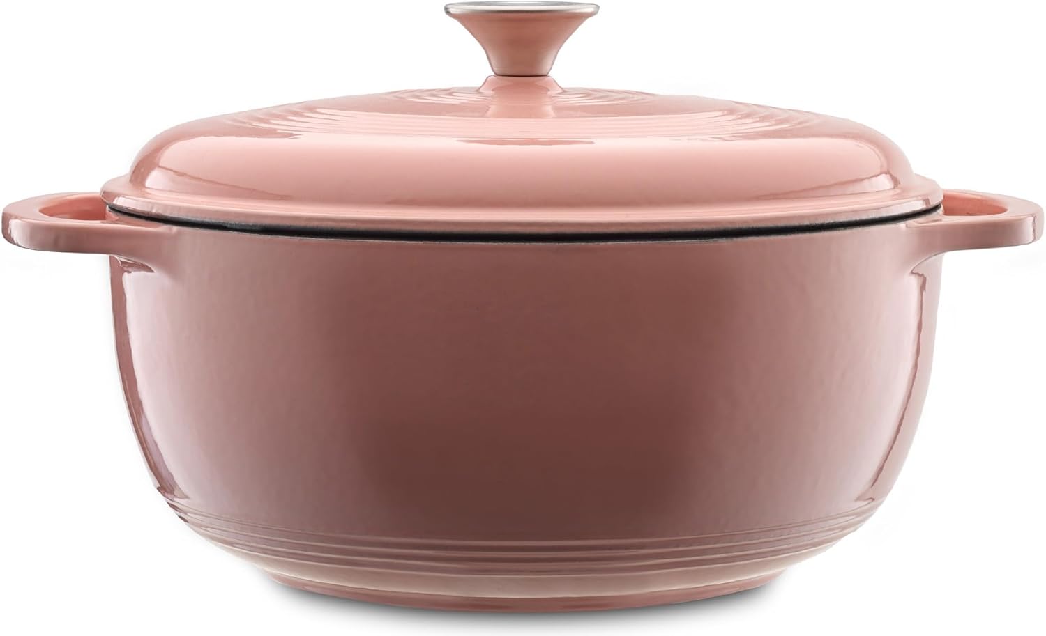 Mercer Culinary Enameled Cast Iron Round Dutch Oven, 6 qt. Pink