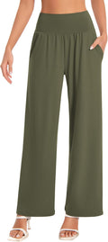 High Waist Wide Leg Yoga Pants - Loose Comfy Sweatpants with Pockets