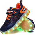 Kids Light Up Shoes LED Flash Sneakers with Spider Upper - USB Charge
