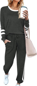 Aloodor Sweatsuit for Women 2 Piece Outfits Crewneck Pullover Women's