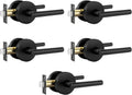 Goldenwarm Matte Black Lever Passage Door Handles for Closets
