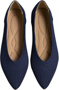 Women's Pointed Toe Knit Ballet Flats - Comfortable All Day