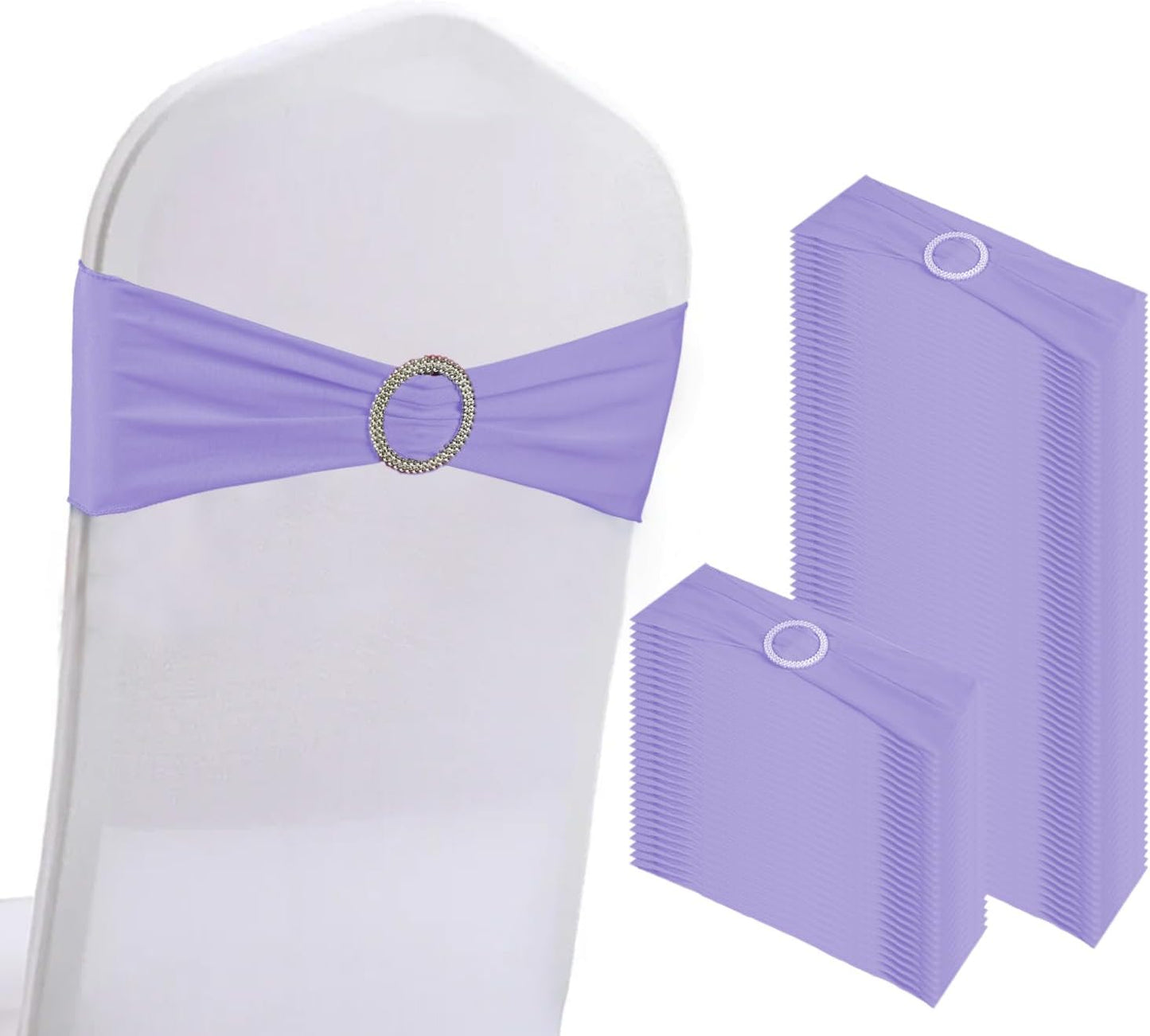 100PCS Spandex Stretch Chair Sashes for Weddings and Events
