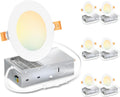 Ultra-Thin Recessed Lighting 4 in 6 Pack - 5CCT Dimmable LED