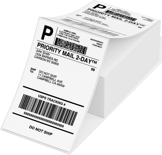 Phomemo 4X6 Shipping Labels - Pack of 500, Commercial Grade