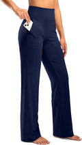 Women's Wide Leg Yoga Pants with Pockets High Waist (Style 7538)