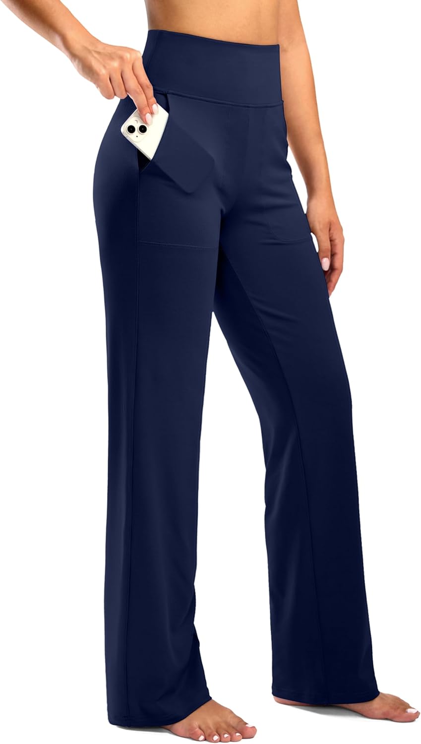 G Gradual Women's Yoga Pants Wide Leg with Pockets for Comfort
