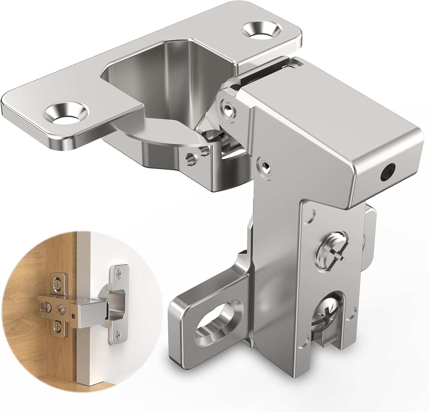 50 Pack Soft Close Cabinet Hinges for Face Frame Inset Cabinets