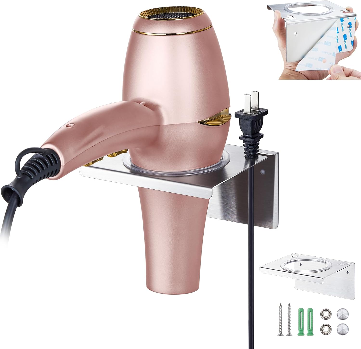 Space-Saving Hairdryer Holder by XILIMEN