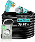 50 Amp Generator Cord 25FT and Power Inlet Box - Heavy Duty Kit