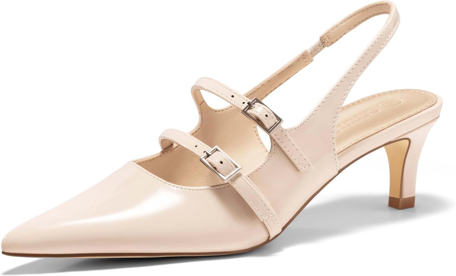 Coutgo Womens Slingback Kitten Heels for Elegant Occasions