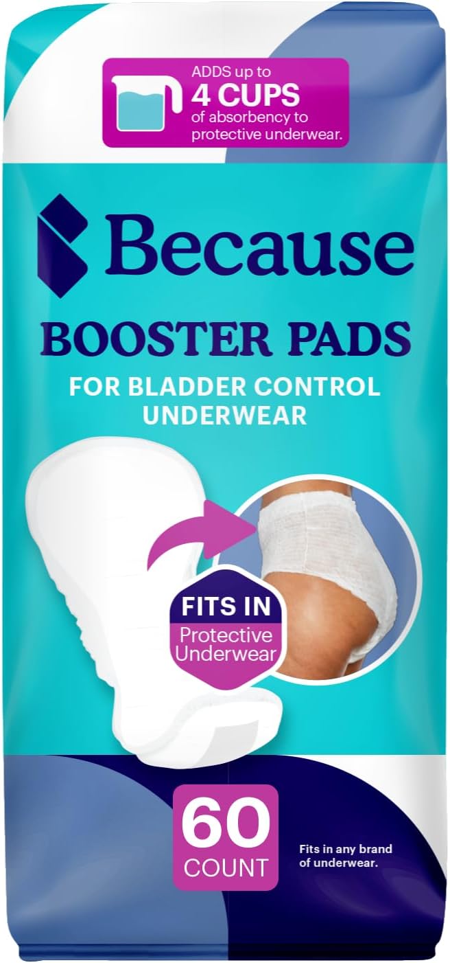 Ultra Absorbent Incontinence Booster Pads, 60 Count!