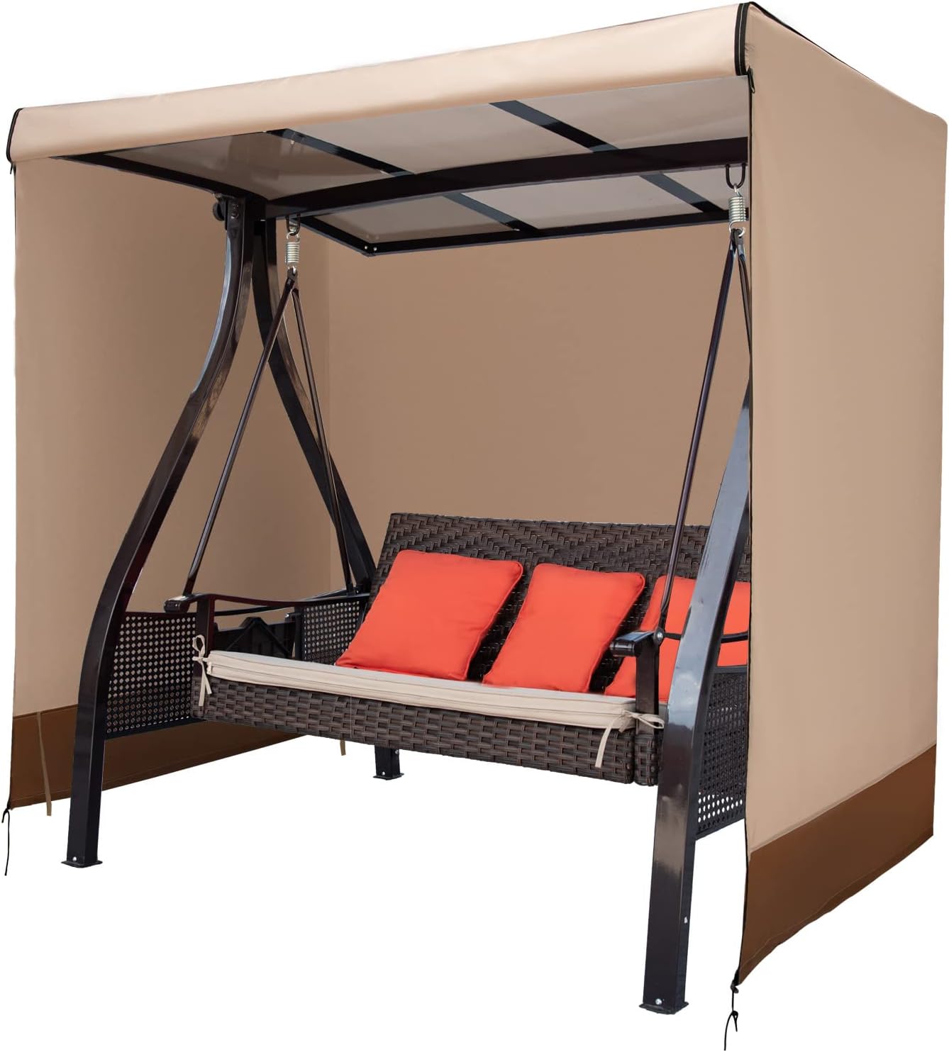 Outdoor Swing Cover for 3 Seater Waterproof Canopy Protection