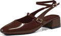 Coutgo Women's Mary Jane Shoes with Chunky Heels for Classy Occasions