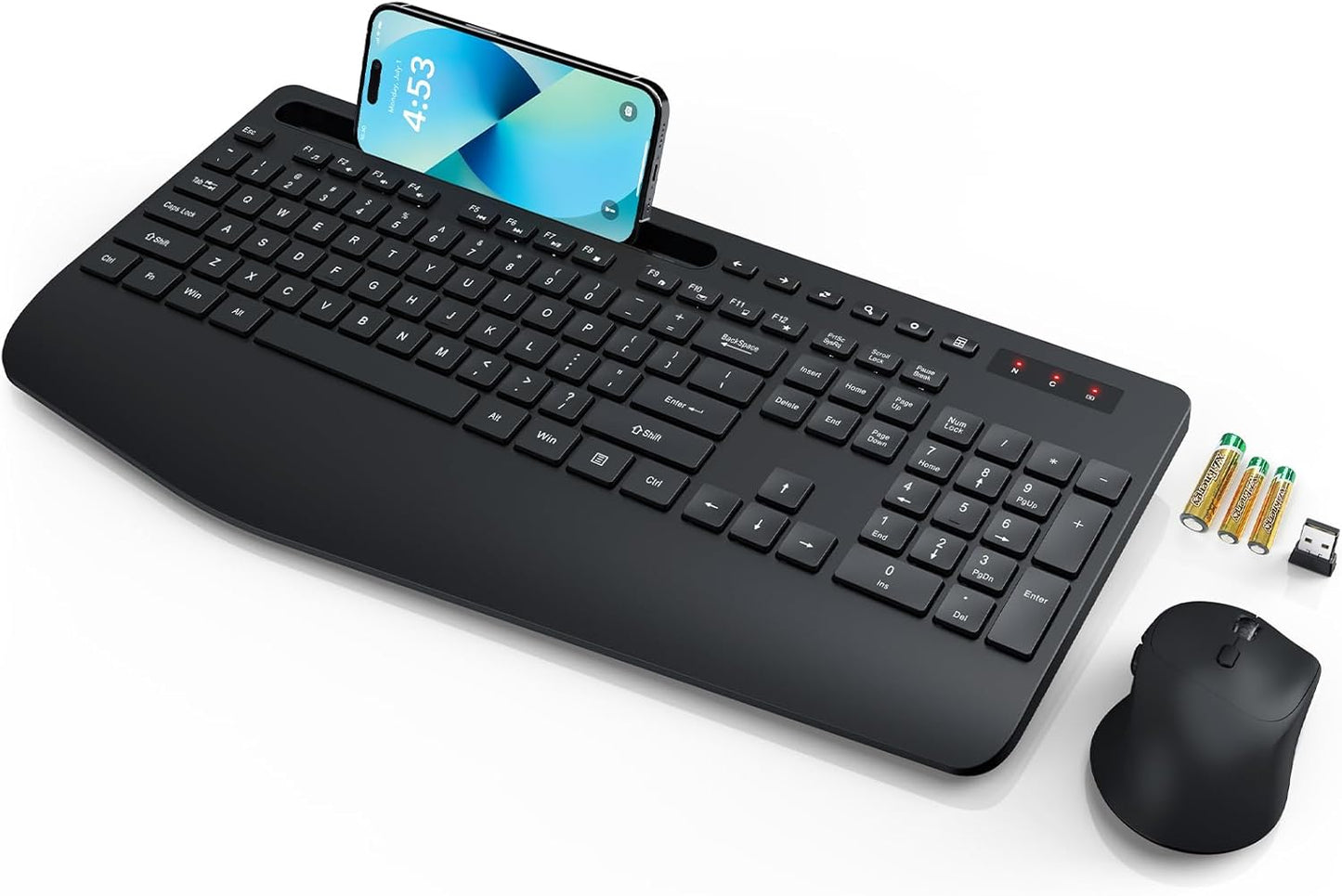 Ultimate Ergonomic Wireless Keyboard & Mouse Set - Lag-Free & Silent Typing Experience!