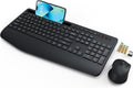 Silent Wireless Keyboard Mouse Combo - Ergonomic, Lag-Free, Batteries Incl. - SABLUTE