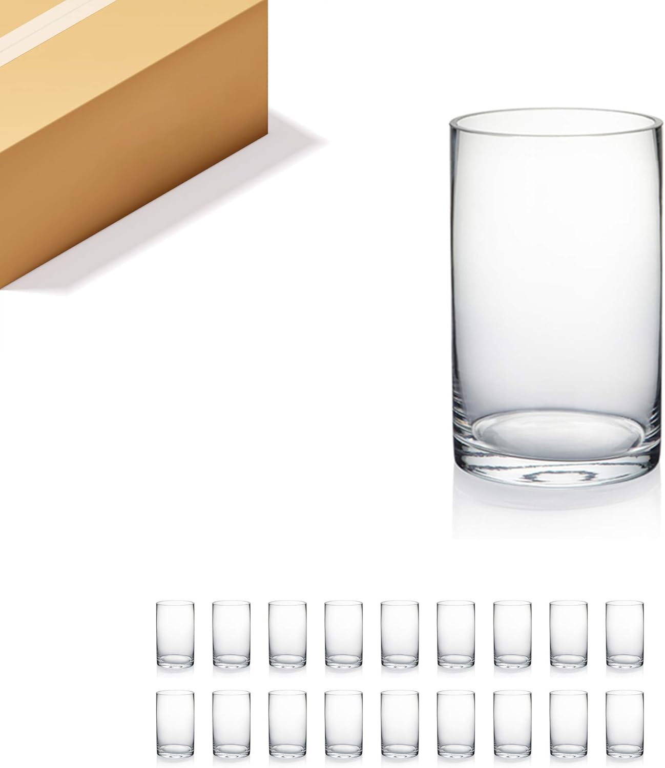 Quality Thick Clear Cylinder Glass Vases for Floral Displays