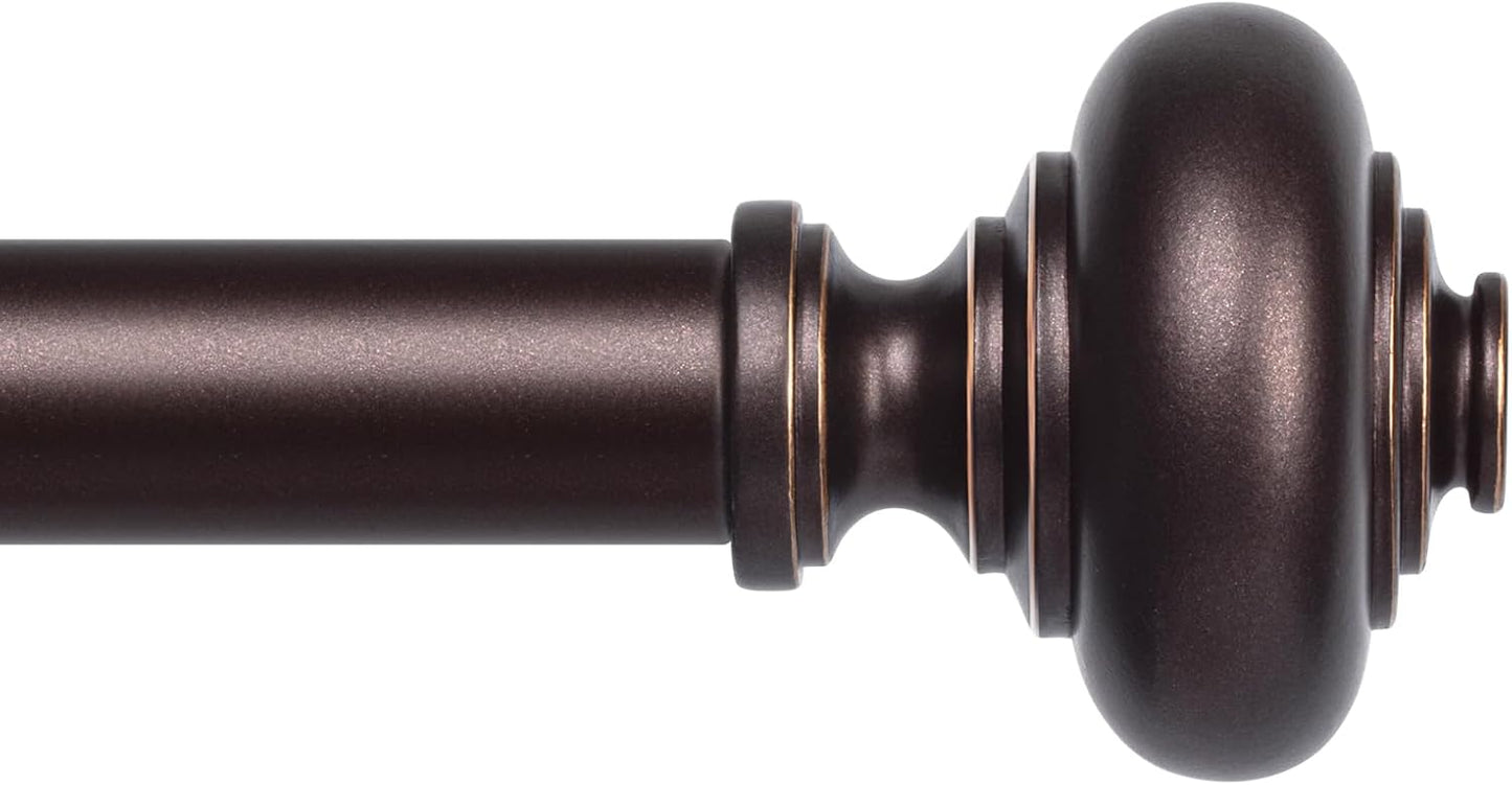 Long Bronze Curtain Rods for Windows 72 to 144 Inch Adjustable