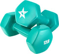 Vinyl Hexagon Dumbbell Set of 2 - Durable Color-Coded Hand Weights