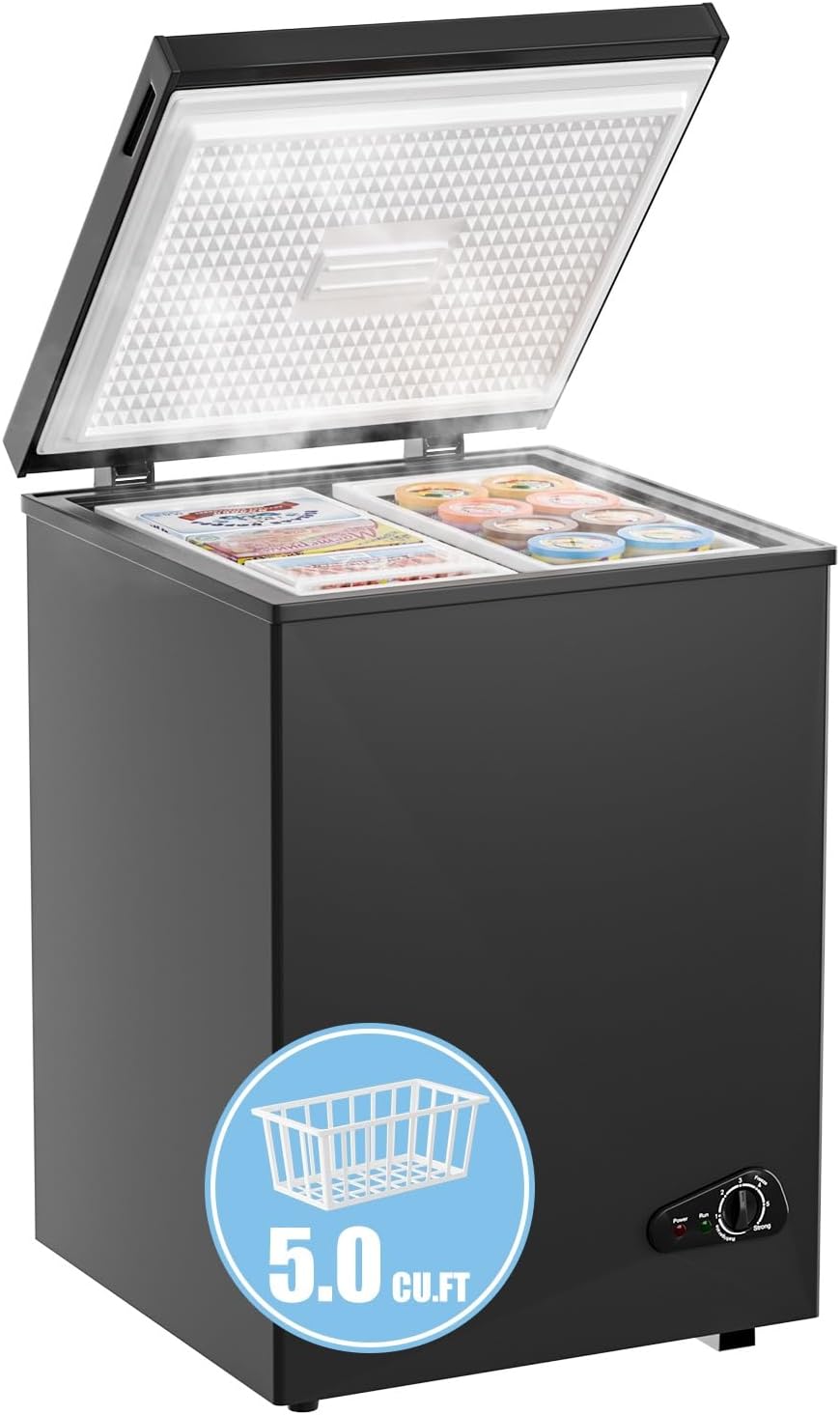 Bodacious Ultra Quiet Deep Freezer 5.0 Cu Ft for Home Use