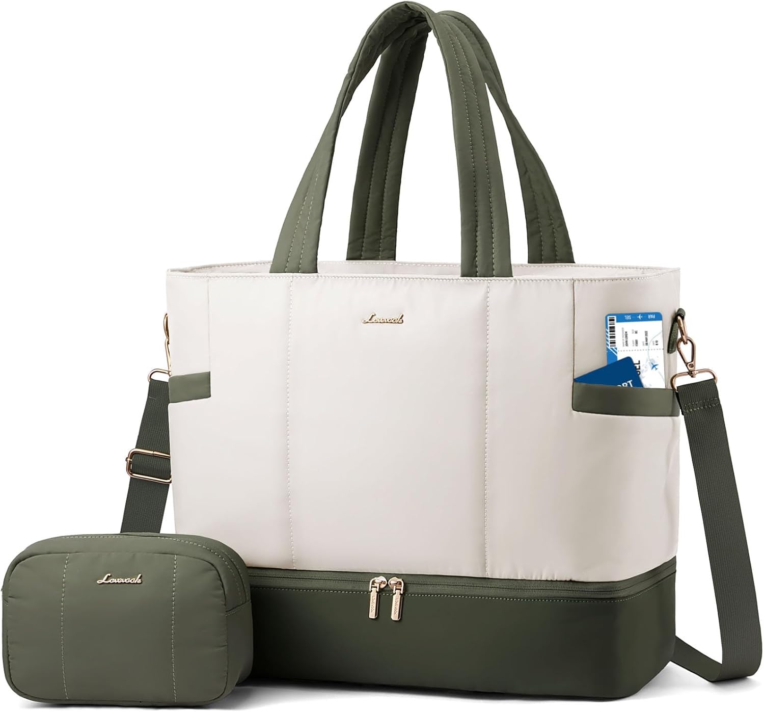 LOVEVOOK Travel Duffle Bag with Shoe Compartment for Women